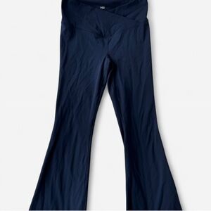 DSG Navy Flare Leggings with Crossover Waistband